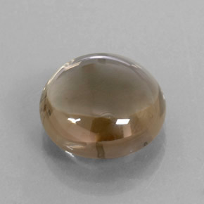 Cuarzo ahumado marrón natural de 7,59 ct, corte redondo, transparente