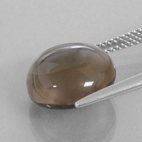 Cuarzo ahumado marrón natural de 6,81 ct, transparente, transparente / translúcido