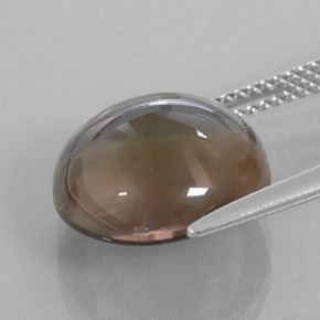 Cuarzo ahumado marrón natural de 7,99 ct, transparente, transparente / translúcido