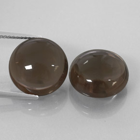 Gemas de cuarzo ahumado marrón natural de 16,27 ct, transparente, transparente / translúcido