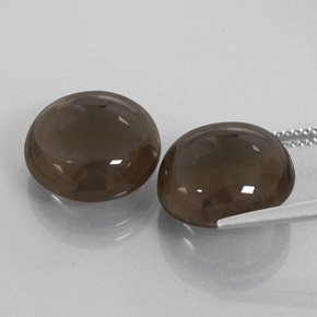 Gemas de cuarzo ahumado marrón natural de 16,27 ct, transparente, transparente / translúcido