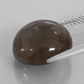 Cuarzo ahumado marrón natural de 9,00 ct, transparente, transparente / translúcido
