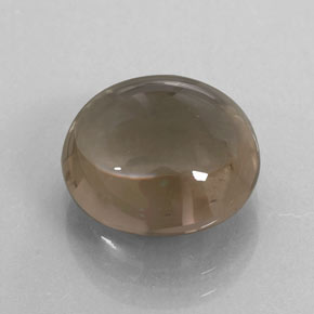 Cuarzo ahumado marrón natural de 6,26 ct, corte redondo, transparente