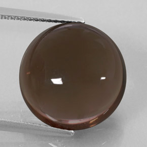 Cuarzo ahumado marrón natural de 10,01 ct, transparente, transparente / translúcido