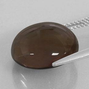 Cuarzo ahumado marrón natural de 10,01 ct, transparente, transparente / translúcido