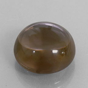 Cuarzo ahumado marrón natural de 13,43 ct, corte redondo, transparente