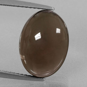 Cuarzo ahumado marrón natural de 7,51 ct, corte óvalo, transparente
