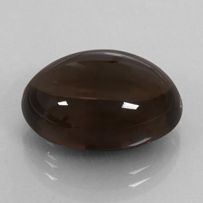 Cuarzo ahumado marrón natural de 14,26 ct, corte óvalo, transparente