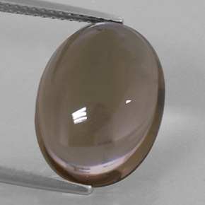 Cuarzo ahumado marrón natural de 8,88 ct, corte óvalo, transparente