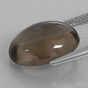 Cuarzo ahumado marrón natural de 8,88 ct, corte óvalo, transparente