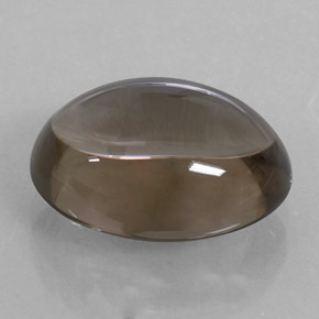 Cuarzo ahumado marrón natural de 6,43 ct, corte óvalo, transparente