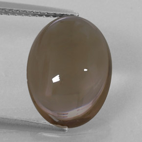 Cuarzo ahumado marrón natural de 5,88 ct, corte óvalo, transparente