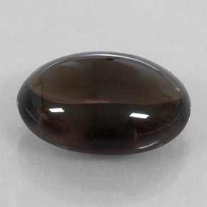Cuarzo ahumado marrón natural de 11,90 ct, corte óvalo, transparente