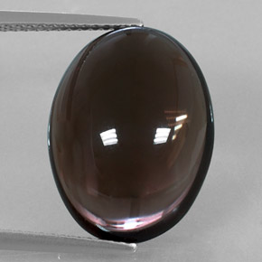Cuarzo ahumado marrón natural de 11,87 ct, corte óvalo, transparente