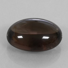 Cuarzo ahumado marrón natural de 11,87 ct, corte óvalo, transparente