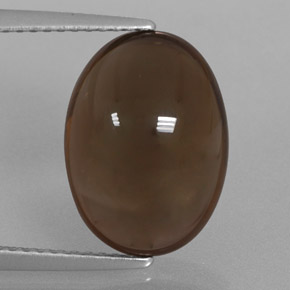 Cuarzo ahumado marrón natural de 6,70 ct, corte óvalo, transparente