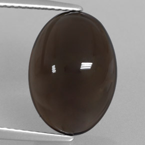 Cuarzo ahumado marrón natural de 6,71 ct, corte óvalo, transparente