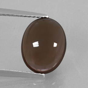 Cuarzo ahumado marrón natural de 3,06 ct, corte óvalo, transparente