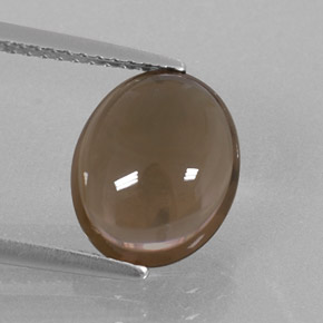 Cuarzo ahumado marrón natural de 3,11 ct, corte óvalo, transparente