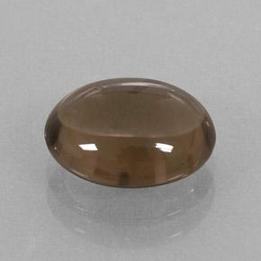 Cuarzo ahumado marrón natural de 3,11 ct, corte óvalo, transparente