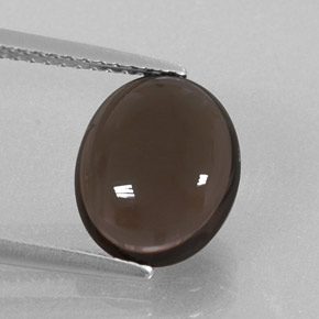 Cuarzo ahumado marrón natural de 2,88 ct, corte óvalo, transparente
