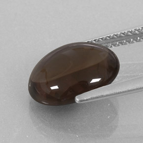 Cuarzo ahumado marrón natural de 2,88 ct, corte óvalo, transparente