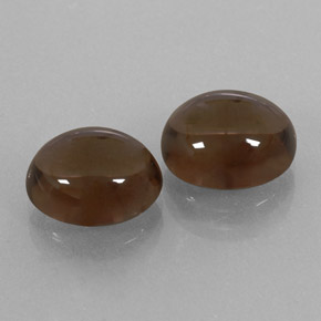 Gemas de cuarzo ahumado marrón natural de  ct, corte óvalo, transparente
