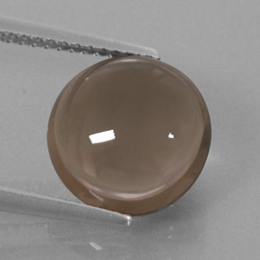 Cuarzo ahumado marrón natural de 4,54 ct, corte redondo, transparente