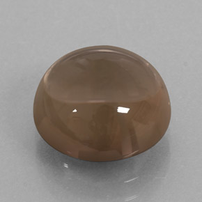 Cuarzo ahumado marrón natural de 5,69 ct, corte redondo, transparente
