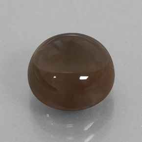 Cuarzo ahumado marrón natural de 4,99 ct, corte redondo, transparente