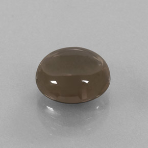 Cuarzo ahumado marrón natural de 3,48 ct, corte redondo, transparente