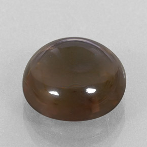 Cuarzo ahumado marrón natural de 4,68 ct, corte redondo, transparente