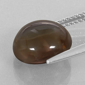 Cuarzo ahumado marrón natural de 4,68 ct, corte redondo, transparente