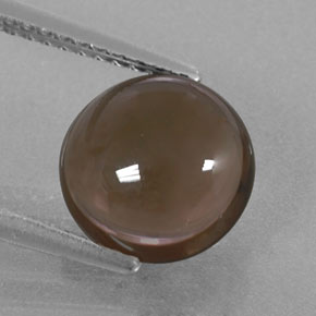Cuarzo ahumado marrón natural de 2,76 ct, corte redondo, transparente