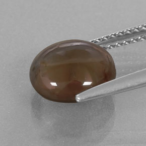 Cuarzo ahumado marrón natural de 2,76 ct, corte redondo, transparente