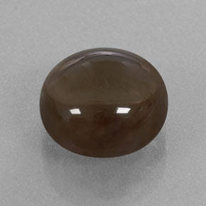 Cuarzo ahumado marrón natural de 3,38 ct, corte redondo, transparente