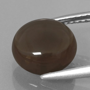 Cuarzo ahumado marrón natural de 2,66 ct, corte redondo, transparente