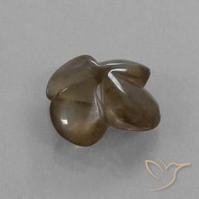 cuarzo ahumado Marrón sombra natural de 6.24 ct, Corte Flor, Transparente / Translúcido