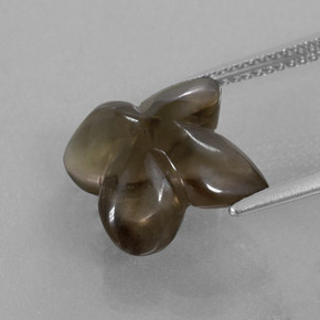 Cuarzo ahumado marrón natural de 6,59 ct, transparente, transparente / translúcido