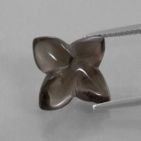 Cuarzo ahumado marrón natural de 6,20 ct, transparente, transparente / translúcido