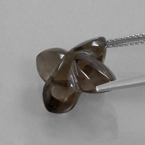 Cuarzo ahumado marrón natural de 6,20 ct, transparente, transparente / translúcido