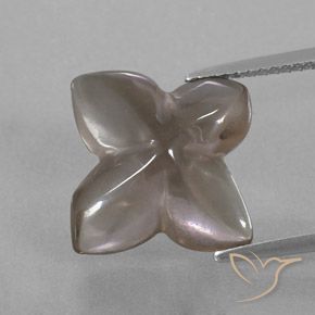 8.80ct Natural Marrón muy claro cuarzo ahumado, Corte Flor, Transparente / Translúcido
