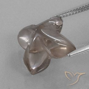 cuarzo ahumado Marrón muy claro natural de 8.80 ct, Corte Flor, Transparente / Translúcido