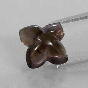 Cuarzo ahumado marrón natural de 6,63 ct, transparente, transparente / translúcido