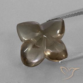 7.84ct Natural Marrón medio cuarzo ahumado, Corte Flor, Transparente / Translúcido