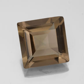 Cuarzo ahumado marrón natural de 3,49 ct, cuadrado, VS-SI