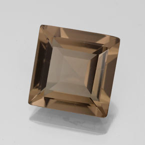 Cuarzo ahumado marrón natural de 3,49 ct, cuadrado, VS-SI