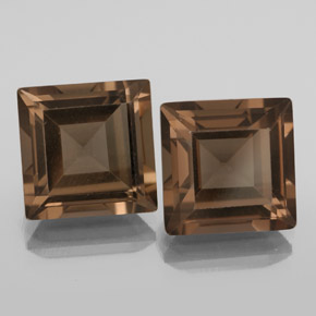 Gemas de cuarzo ahumado marrón natural de  ct, cuadrado, VVS-VS