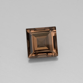 Cuarzo ahumado marrón natural de 3,84 ct, cuadrado, VVS-VS