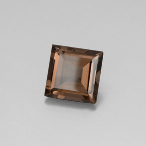 Cuarzo ahumado marrón natural de 3,84 ct, cuadrado, VVS-VS